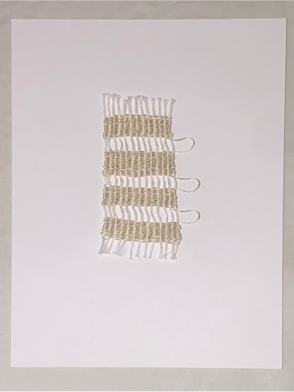 Neutral Woven Textile Wall Art - Cream